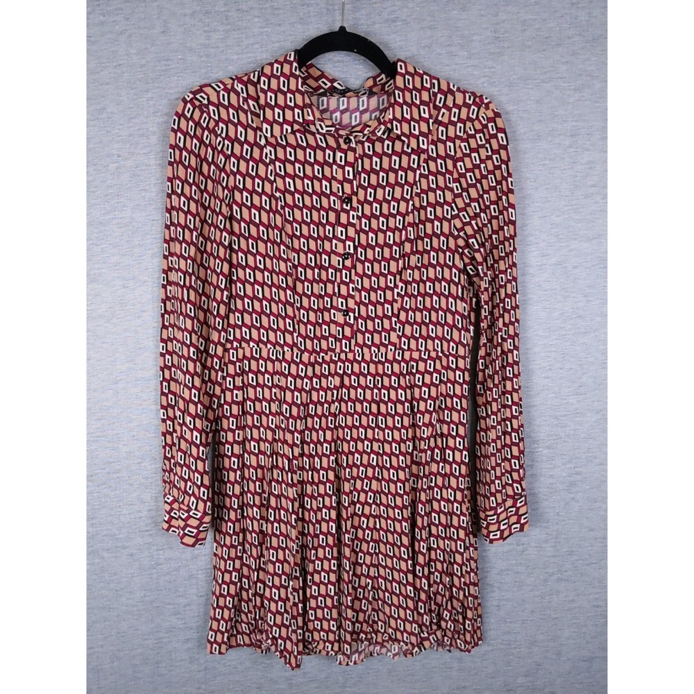 2x 👯‍♀️Host Pick⚡️Zara Geometric Print Dress with Bow Tie - Picture 4 of 11